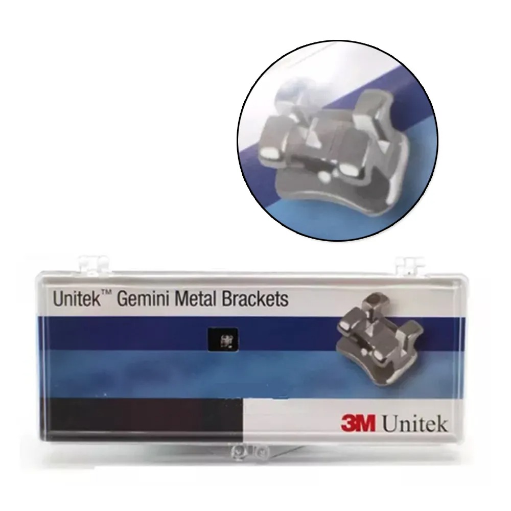 3M Unitek Gemini Metal Twin Brackets Cuspid Hook Mbt - 0.022 5x5 (119-144)