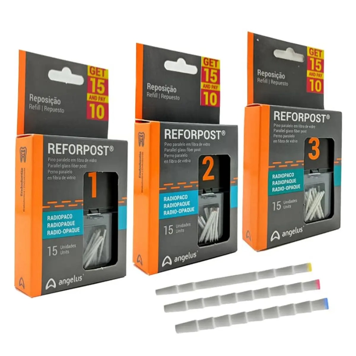 Angelus Reforpost Fibre Glass 15 Post Refill Size 1