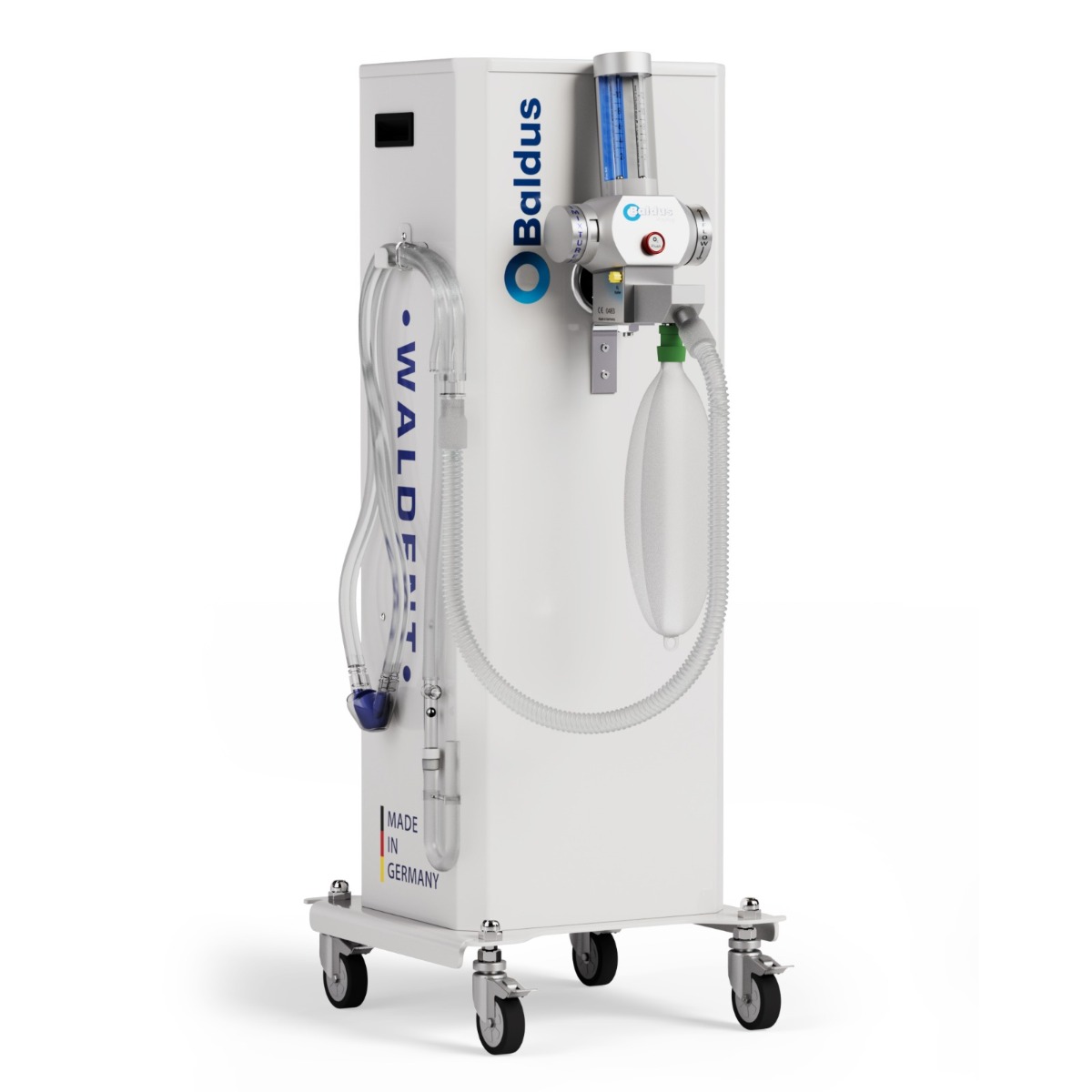 Baldus Analog -70 Oxygen-Nitrous Oxide Mixer Sedation Unit with Encased Cart