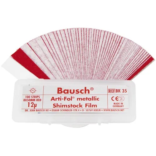Bausch Arti Fol Sheets 8mm x 50 mm 100 Sheets Red One Sided - BK 35