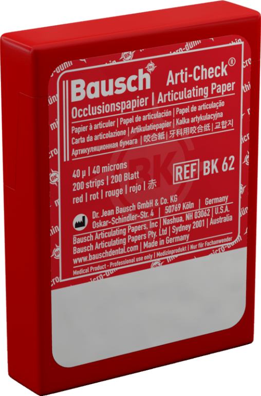 Bausch Articulating Paper Booklets Straight 200 Strips Red - BK 10