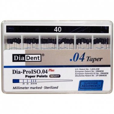 Diadent Paper Point Special Tapered - 4% # 40