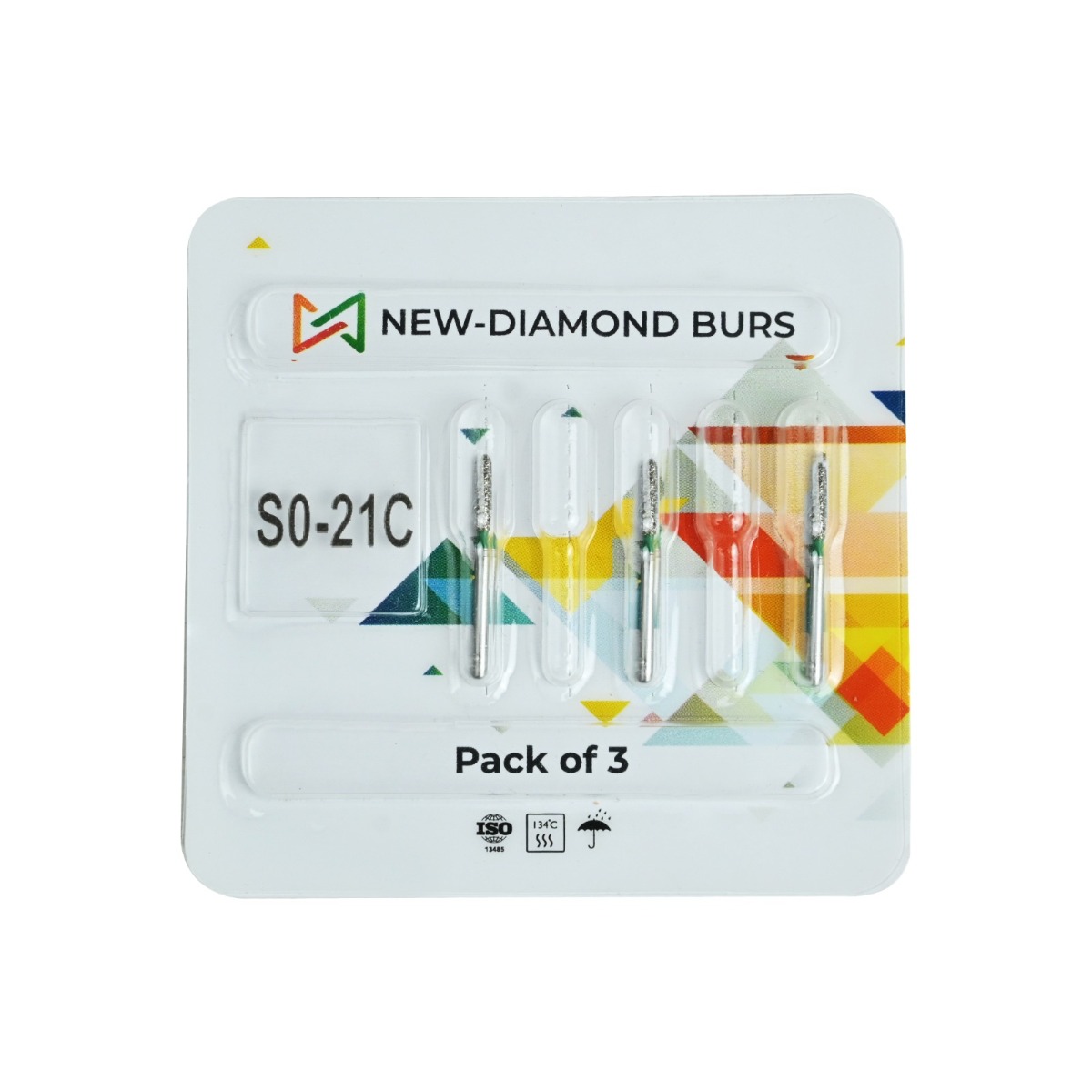 NewDiamond Straight Ogival FG Diamond Bur SO-21C (Pack of 3)