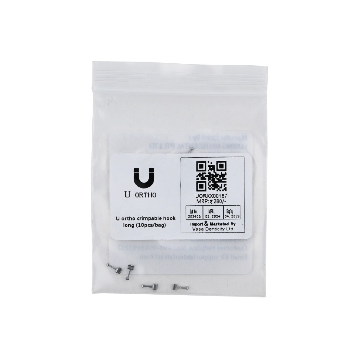U Ortho Crimpable Hook Long