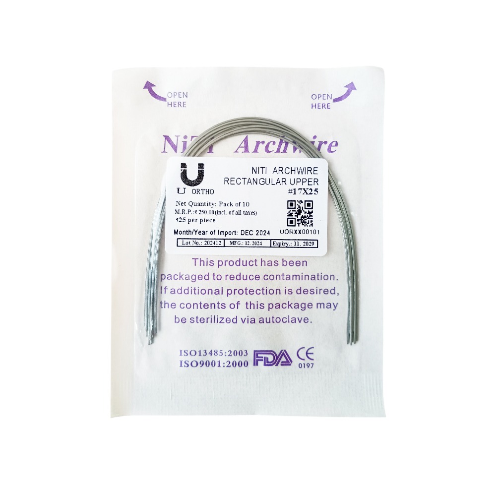 U Ortho NiTi Archwire - Rectangular Upper #17x25