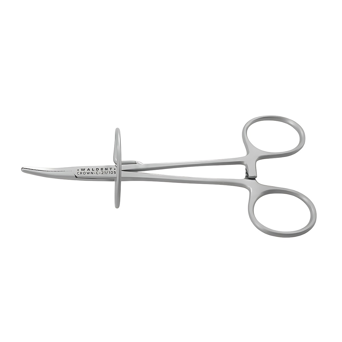 Waldent Crown & Bridge Holding Forceps With Rings - Curved (21/105)
