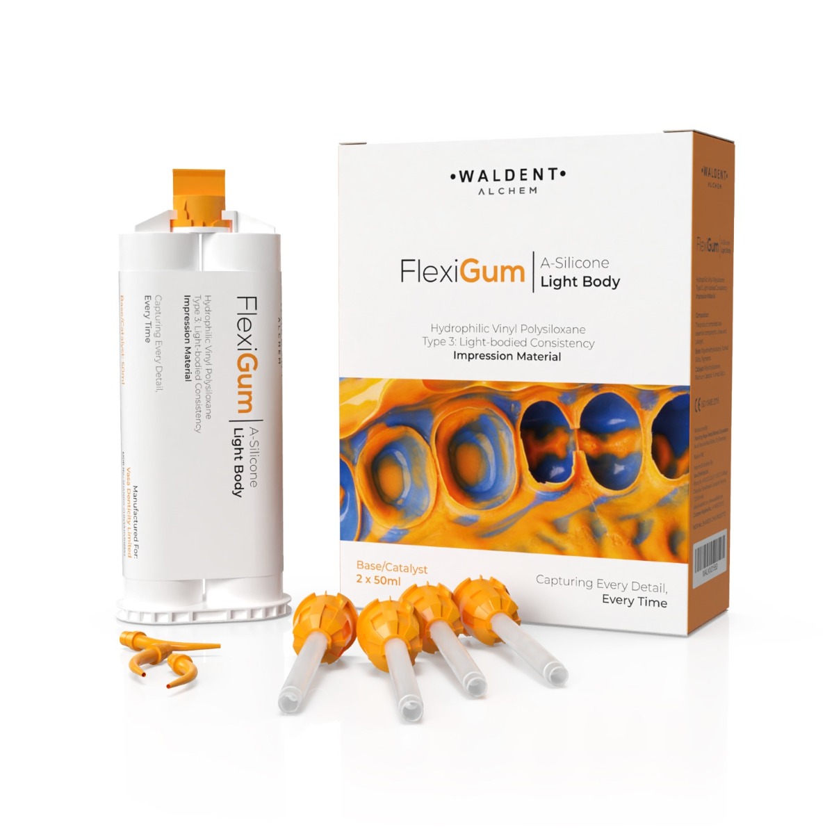 Waldent FlexiGum VPS A-Silicone Light Body Cartridges (50ml x 2)