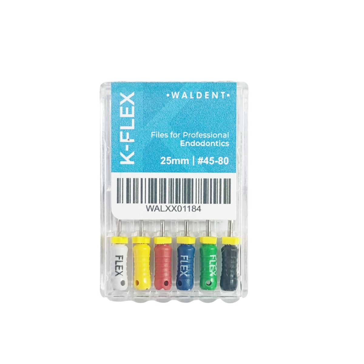 Waldent K-Flex Files 25mm Assorted #45-80