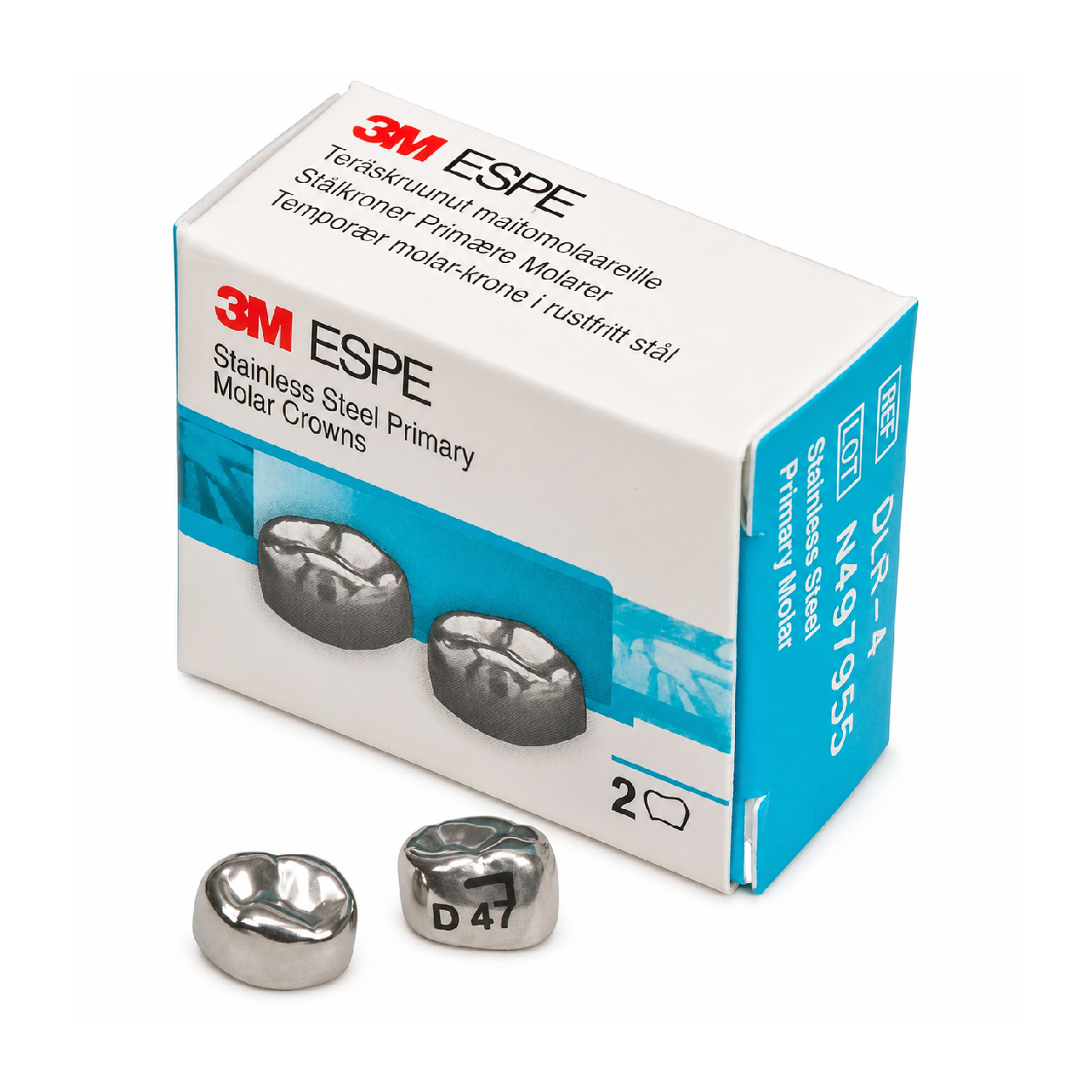 3M ESPE SS Primary Molar Crown DLR7 (Pack of 2)