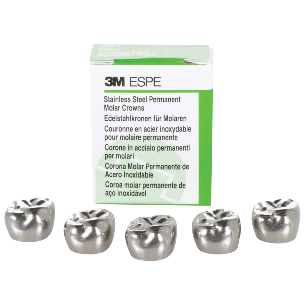 3M ESPE Stainless Steel Permanent Molar Crown 6-LL-4 (Set Of 5)