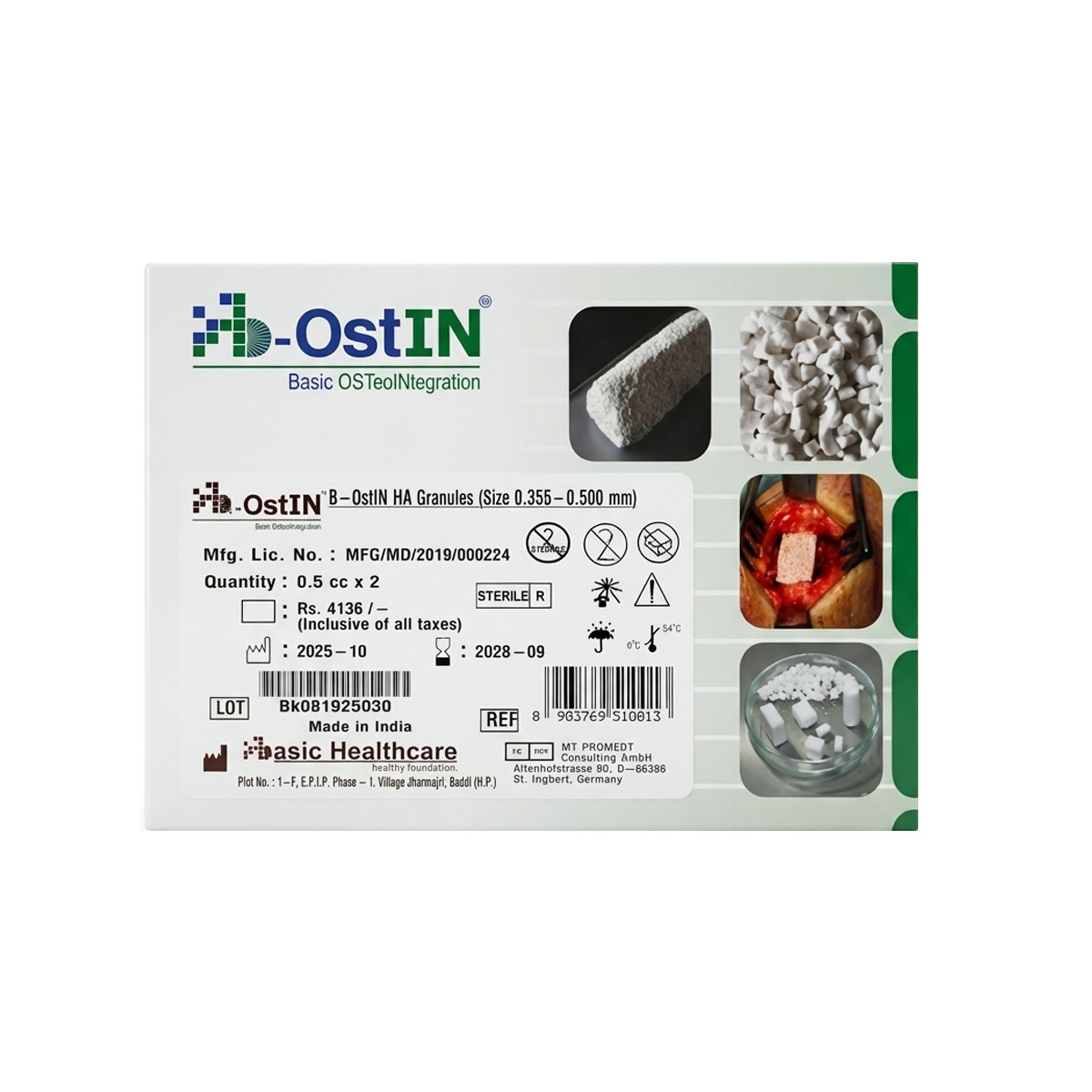 B-Ostin HA Nano 0.355-0.500 mm 2.0CC (0.5 X 4) 4 Vials Pack - DB102-007