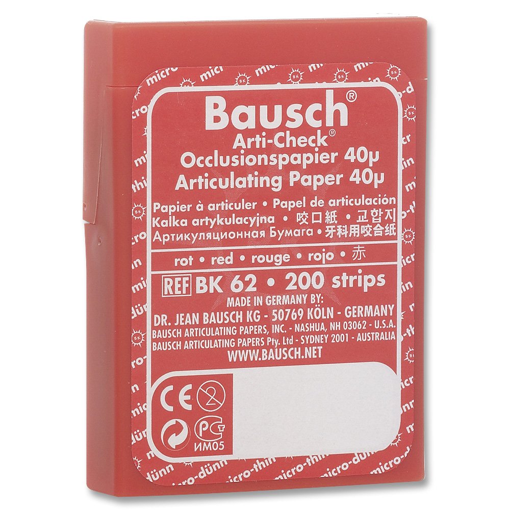 Bausch Articulating Paper Plastic Dispenser with Pre-Cut 200 Strips Red - BK 62