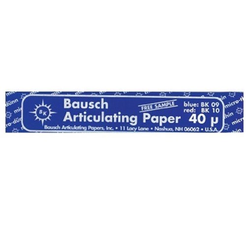 Bausch Articulating Paper Booklets Straight 200 Strips Blue - BK 09