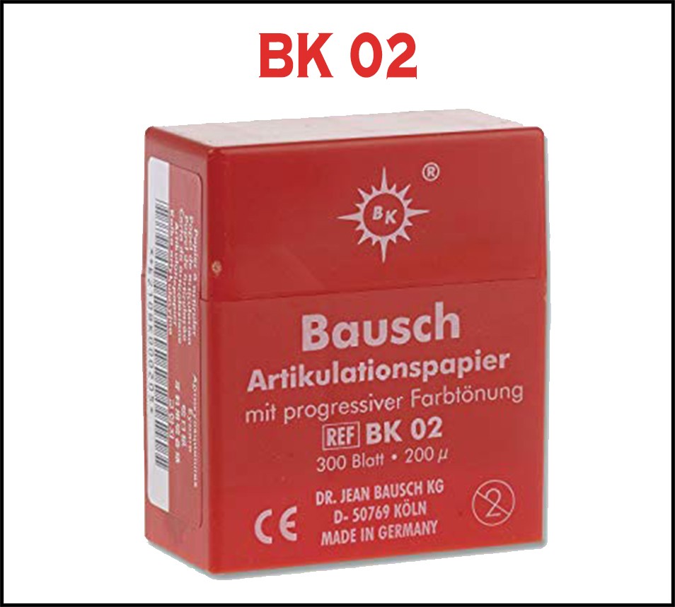 Bausch Articulating Paper With Plastic Dispenser 300 Strips Pre Cut Red-BK 02