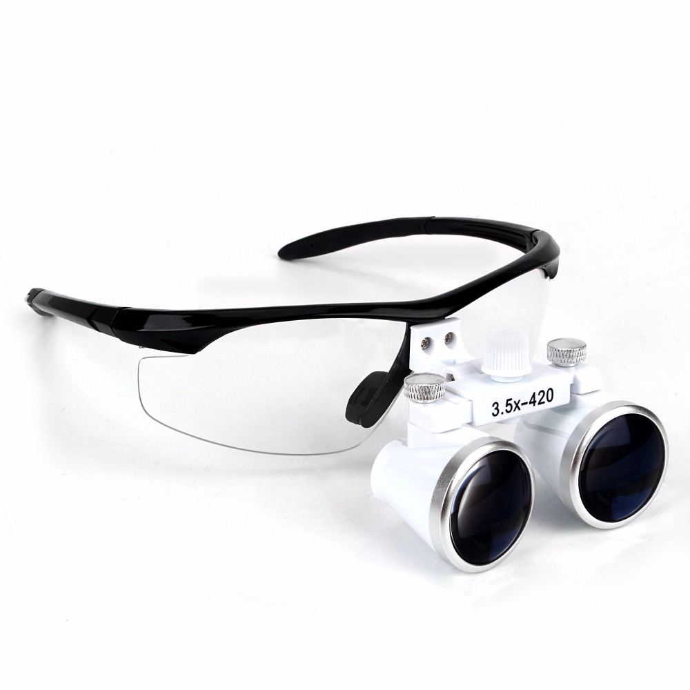 Endoking Dental Loupes 3.5x With Plastic Frame (Led HeadLight Free) -Black