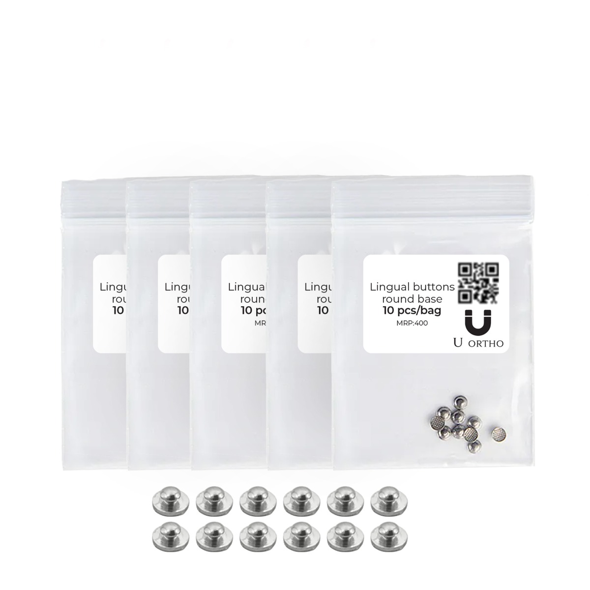 U Ortho Bondable Lingual Buttons Round (10/pk)