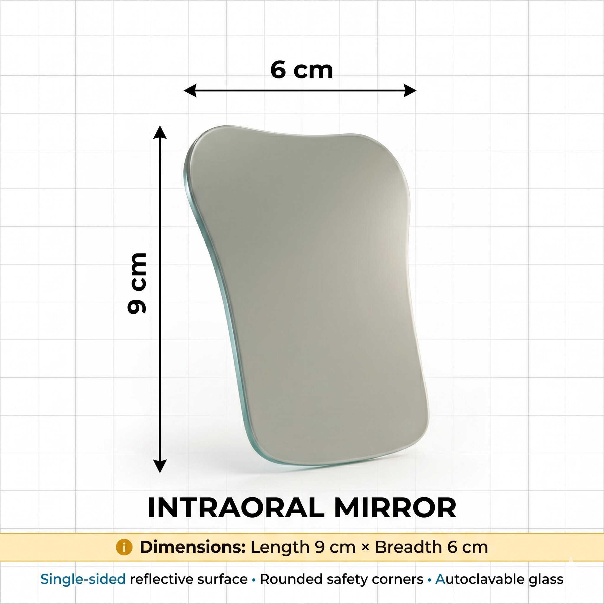 Capri Double Sided Stainless Steel Photographic Mirror - Adult 1/pk