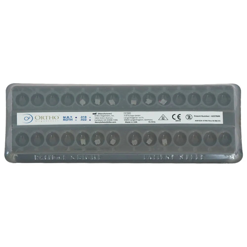 Ortho Organizer Ceramic Bracket Kit -3x3 MBT .022