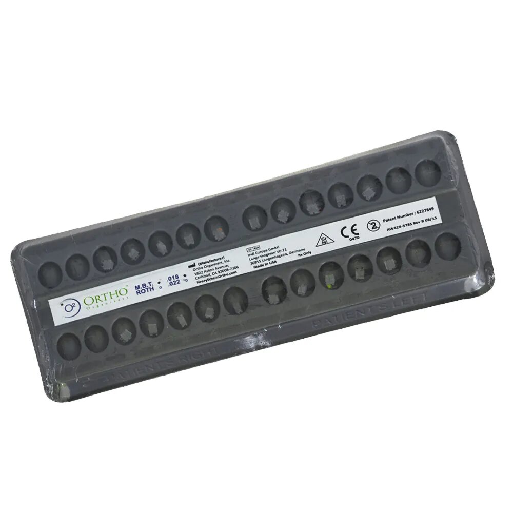 Ortho Organizer Ceramic Bracket Kit -5x5 MBT .022
