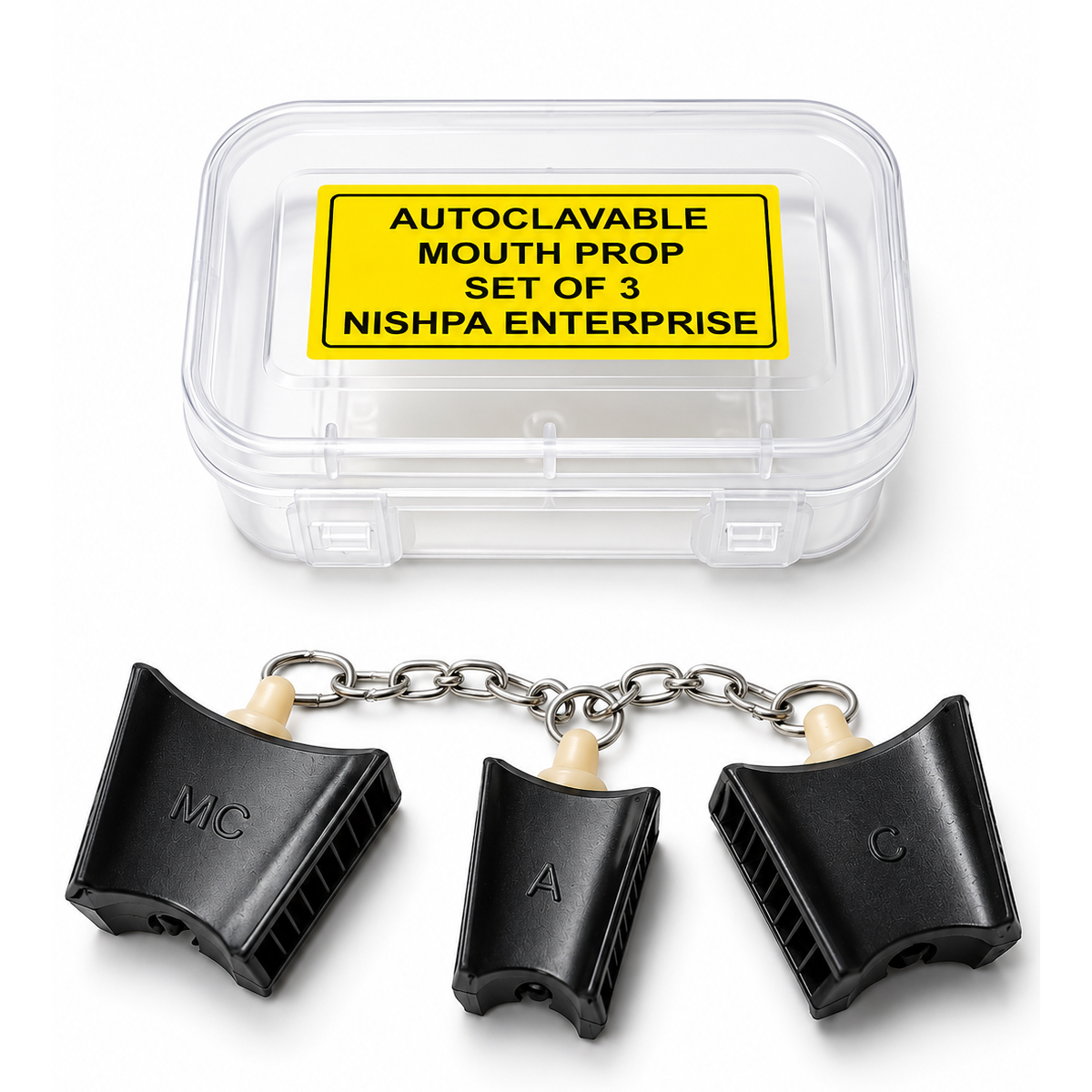 Dental Autoclavable Mouth Prop with Chain