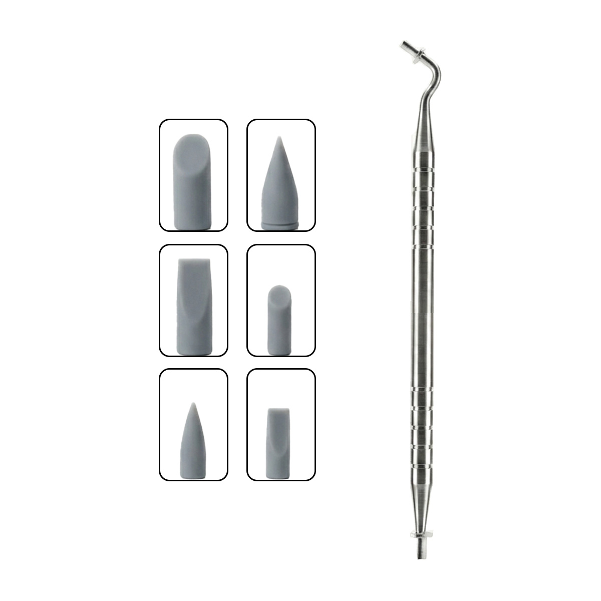 Dental Double-Ended Composite Sculpting Brush | With 6 Interchangeable Tips