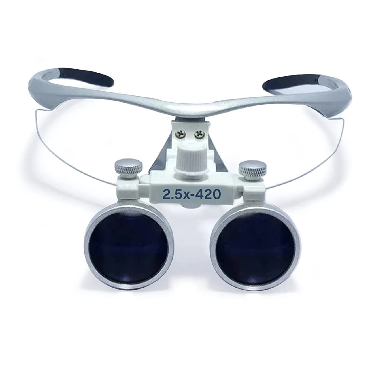Endoking Dental Loupes 2.5x With Plastic Frame (Led HeadLight Free) -Silver