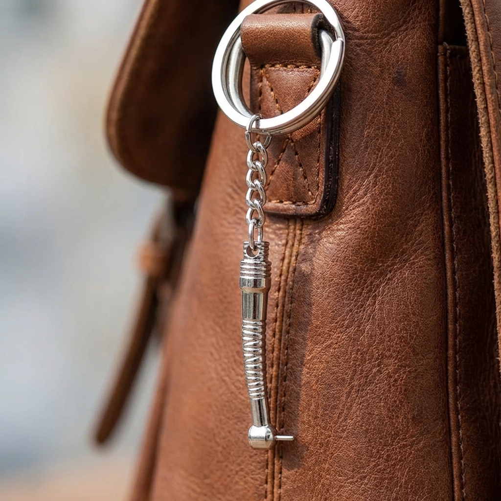 Dental Airotor Key Chain - Silver