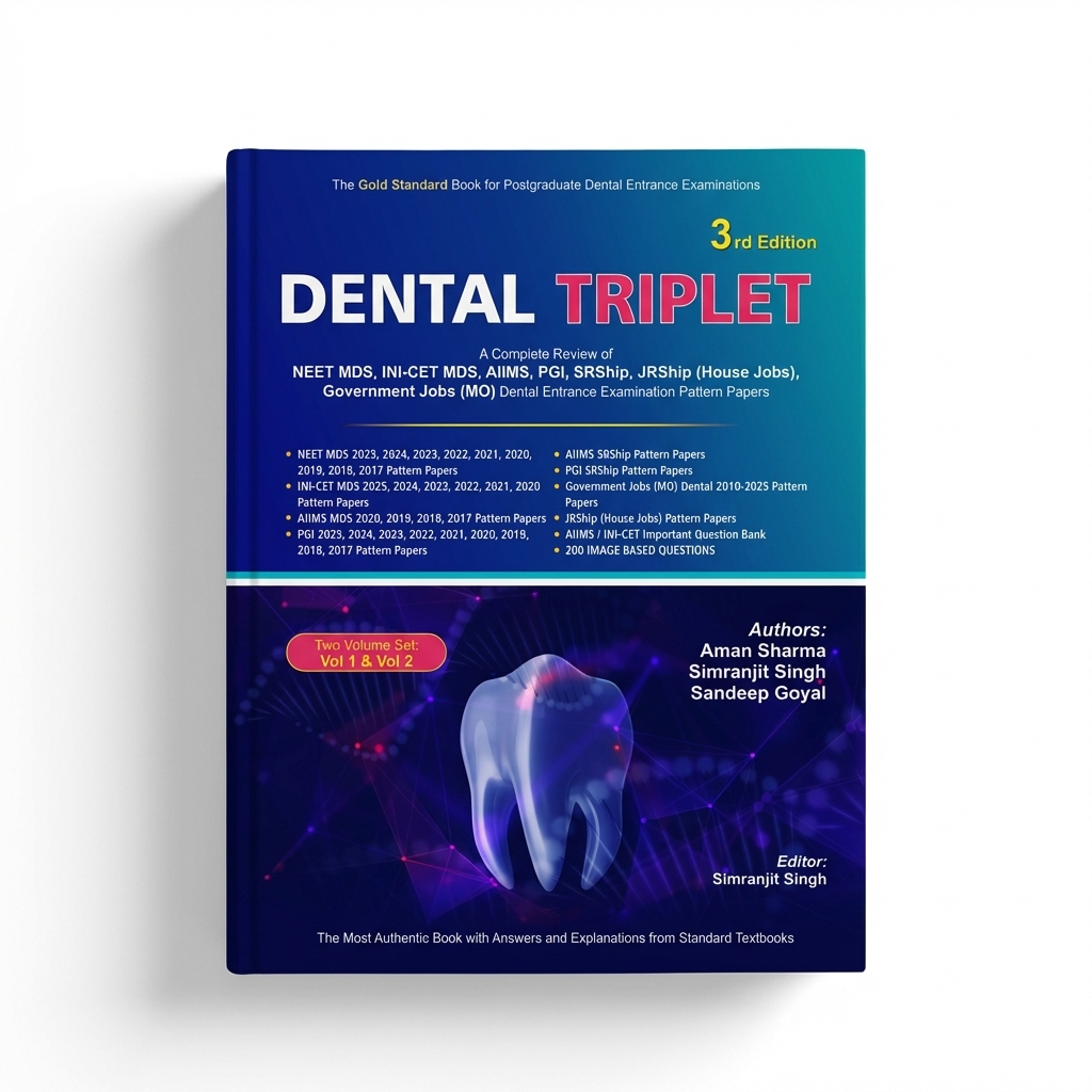 Dental Triplet A Complete Review Of Dental Entrance Examination Pattern Papers 3rd Edition 2026 (Vol. 1 & 2) | Aman Sharma | ISBN 403291