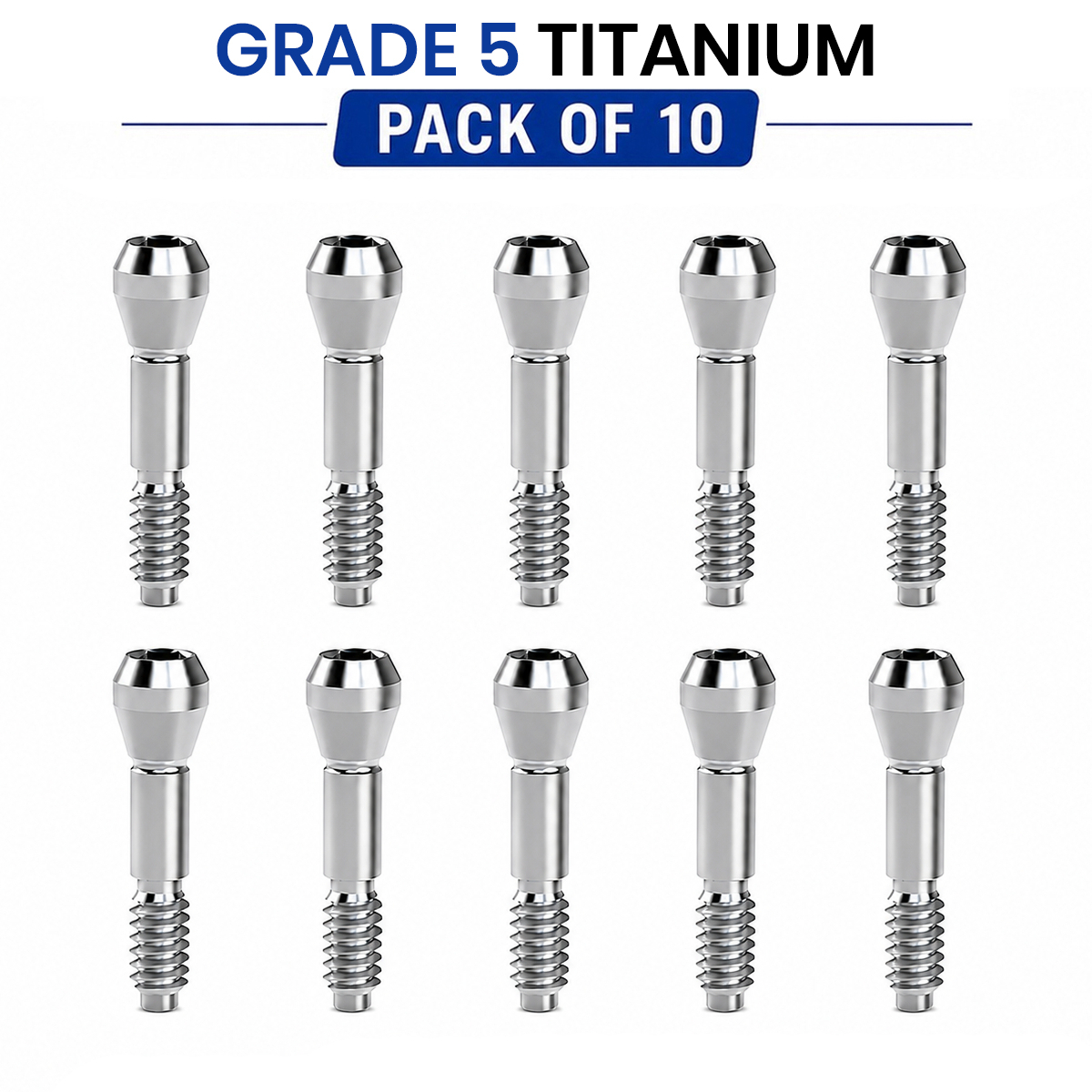 Dentaltech Abutment Screw - ICX Implant Compatible (Pack of 10)