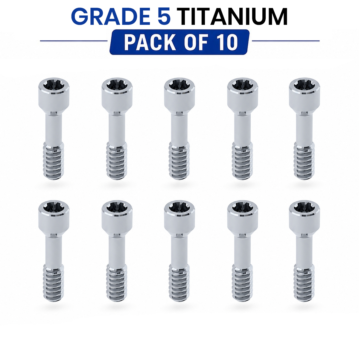 Dentaltech Abutment Screw RP - Nobel Biocare RP Implant Compatible (Pack of 10)