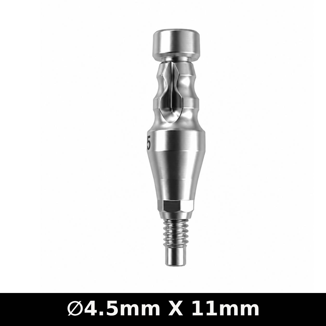 Dentaltech Close Tray Impression Coping ∅4.5mm X 11mm - Dentium Superline / Dio/ Megagen / Dentis/ CoWellMedi Implant Compatible