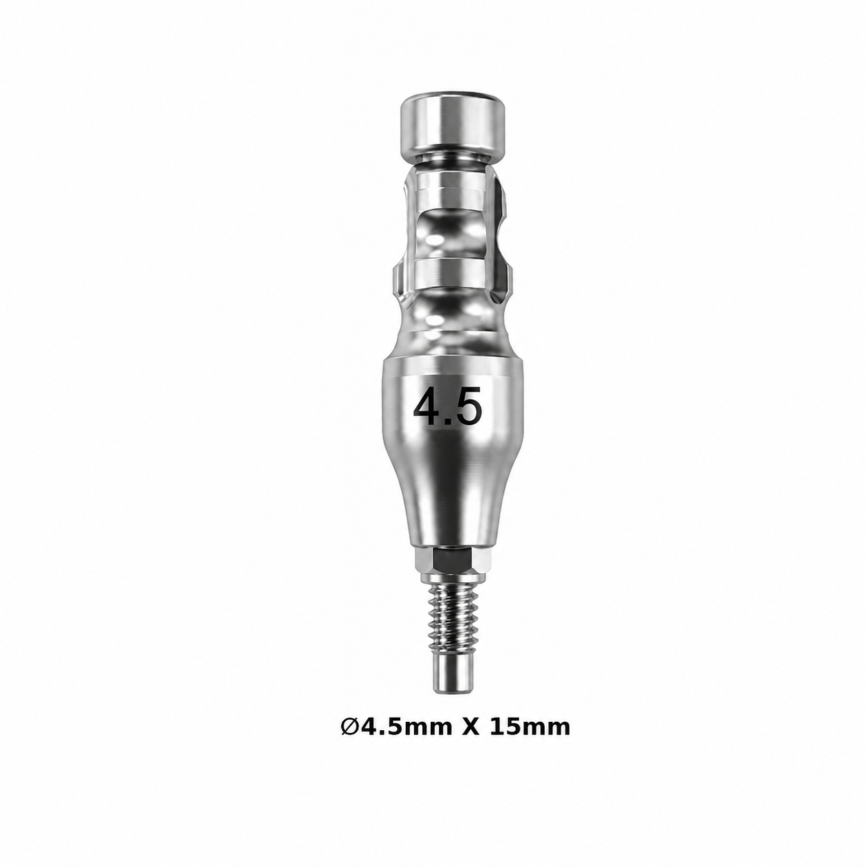 Dentaltech Close Tray Impression Coping ∅4.5mm X 15mm - Dentium Superline / Dio/ Megagen / Dentis/ CoWellMedi Implant Compatible