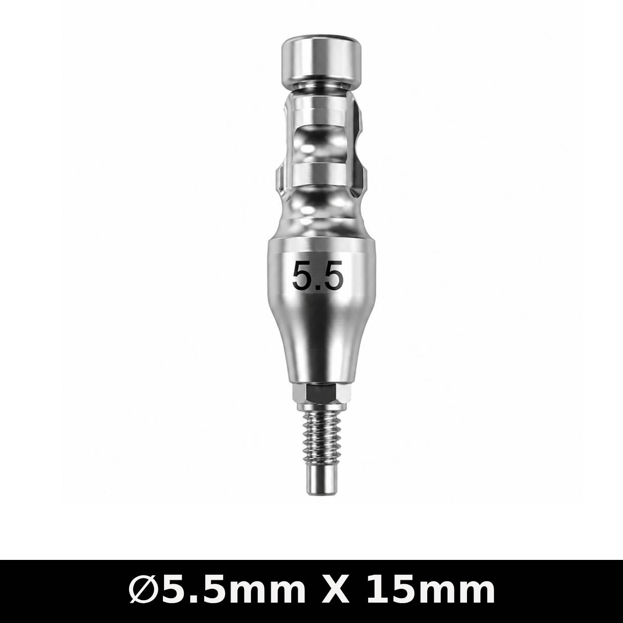 Dentaltech Close Tray Impression Coping ∅5.5mm X 15mm - Dentium Superline / Dio/ Megagen / Dentis/ CoWellMedi Implant Compatible