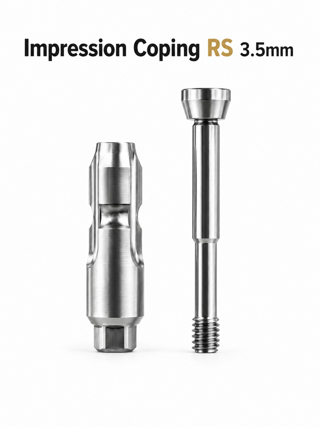 Dentaltech Close Tray Impression Coping RS 3.5mm X 9mm - Adin | Noris | MIS | AB Dental Implant Compatible (RS5109)