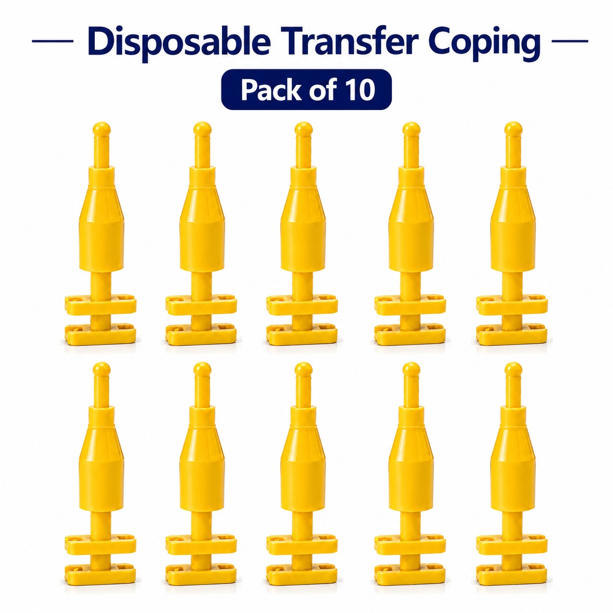 Dentaltech Disposable Transfer Coping Long Mini - Osstem Mini Implant Compatible (Pack of 10)