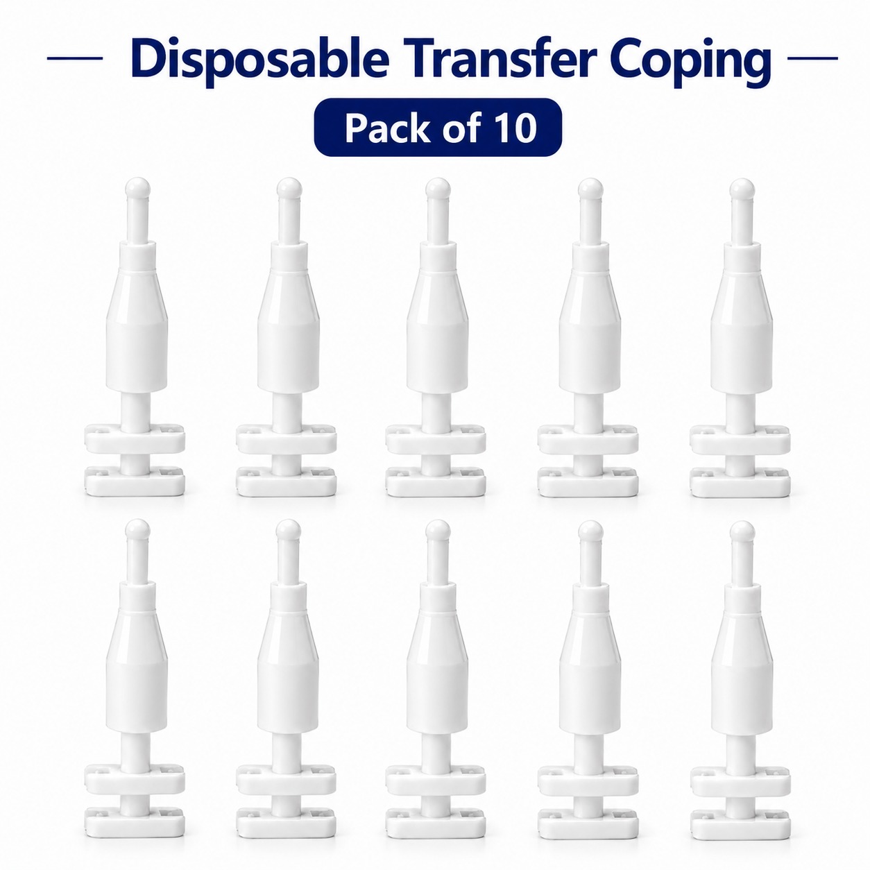 Dentaltech Disposable Transfer Coping - Osstem Mini Implant Compatible (Pack of 10)
