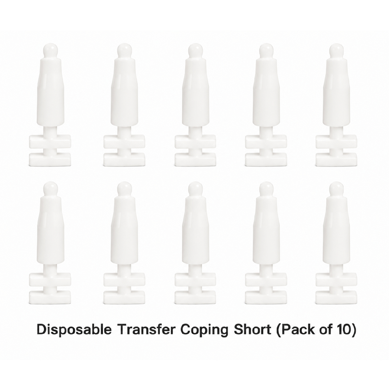 Dentaltech Disposable Transfer Coping Short - Nobel Biocare NP Implant Compatible (Pack of 10)