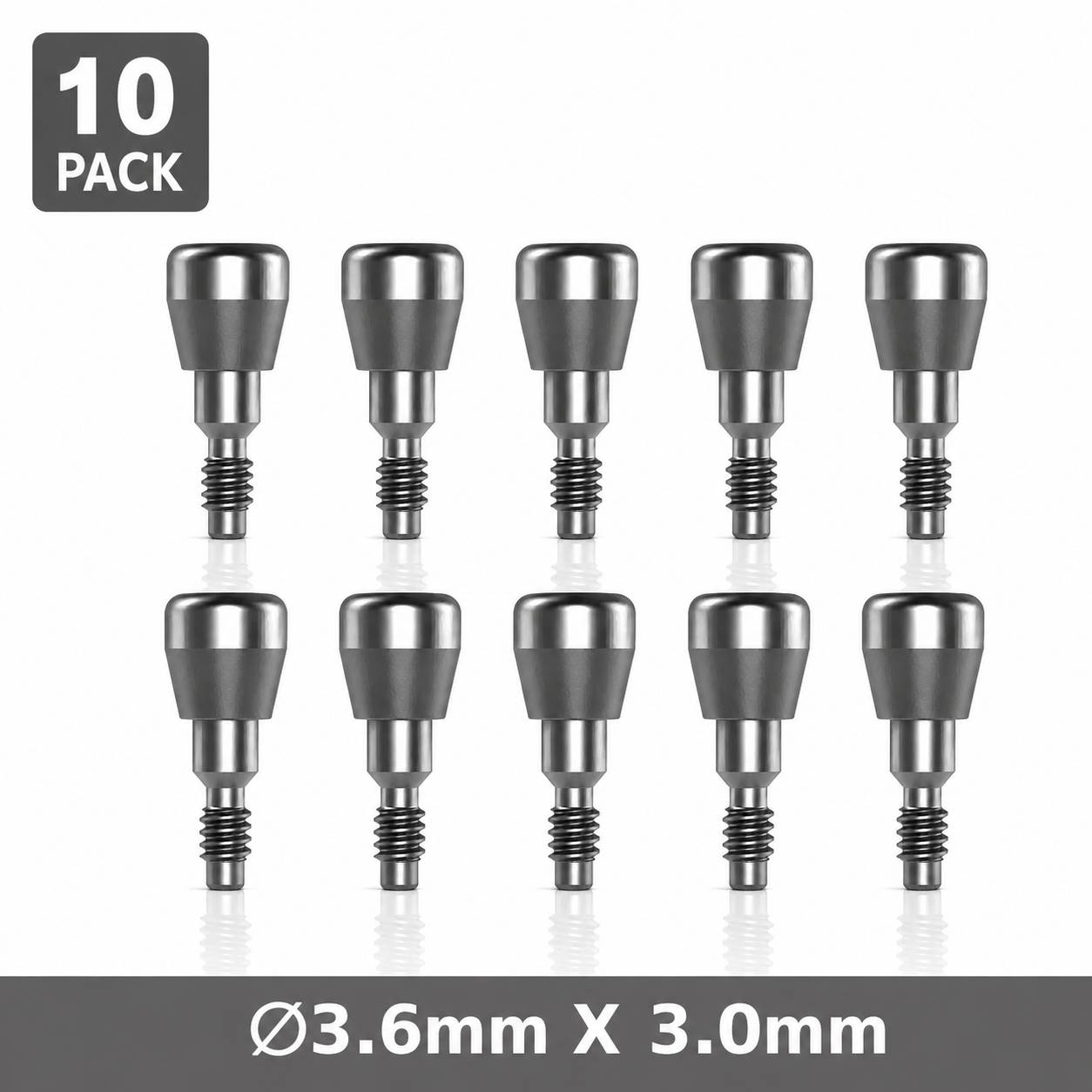 Dentaltech Healing Abutment ∅3.6mm X 3.0mm - Nobel Biocare NP Implant Compatible (Pack of 10)