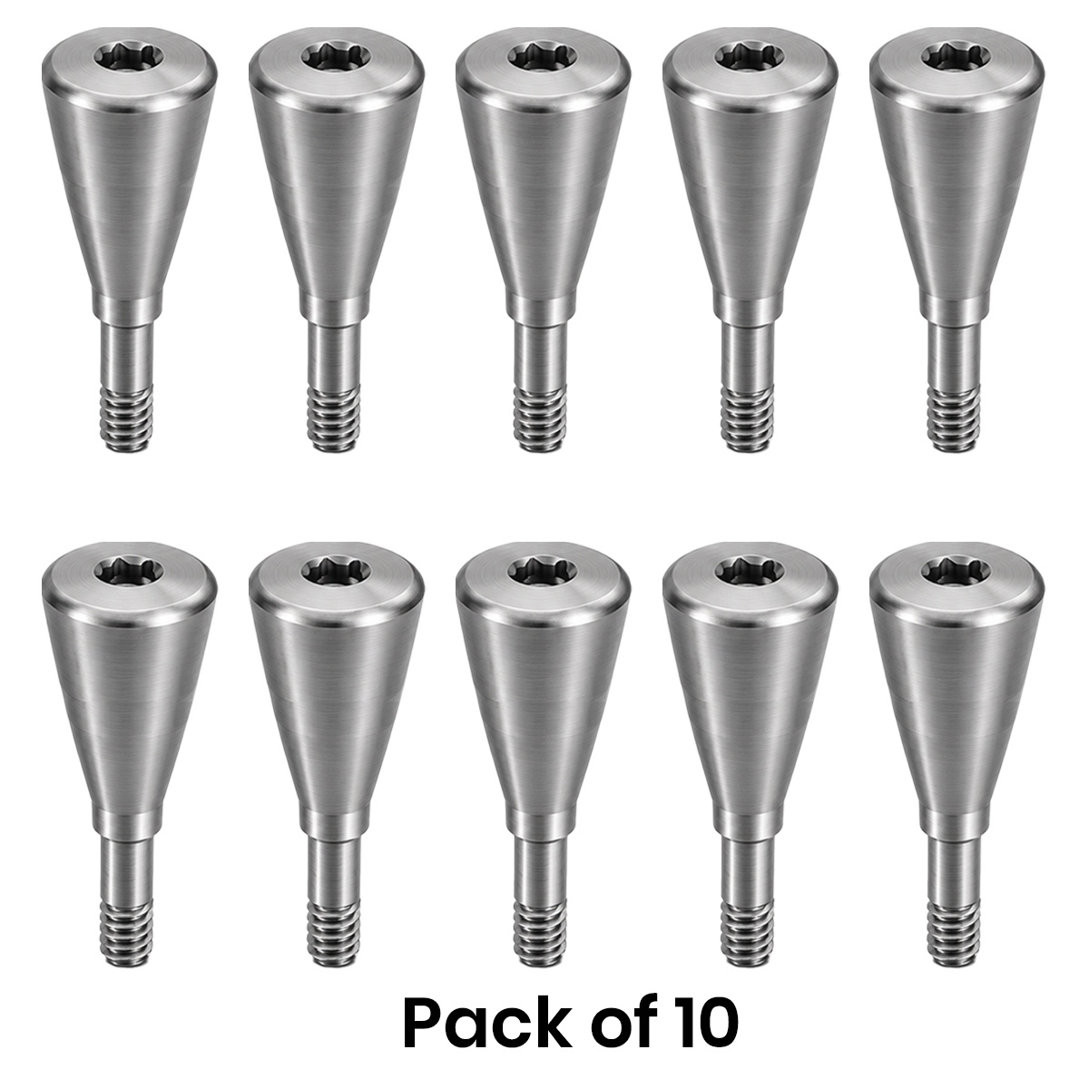 Dentaltech Healing Abutment ∅4.8mm X 7.0mm - Straumann NC Implant Compatible (ITI-NC 024.2248S) (Pack of 10)