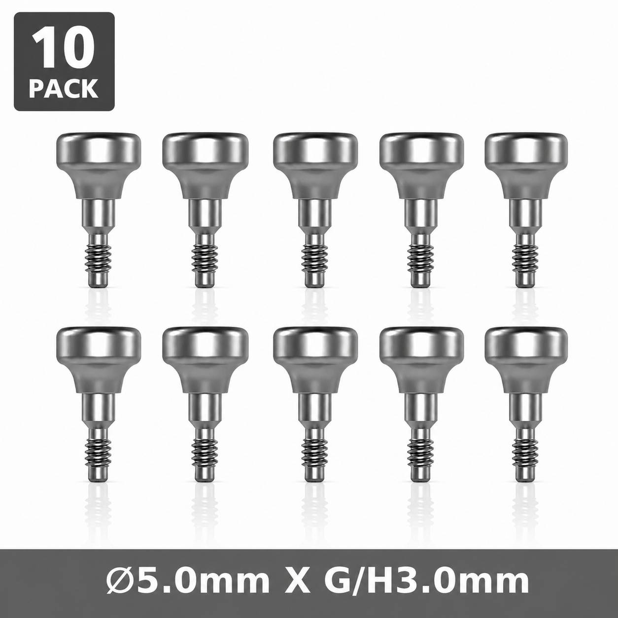 Dentaltech Healing Abutment ∅5.0mm X G/H3.0mm - Nobel Biocare NP Implant Compatible (NOB-NP 36641) (Pack of 10)