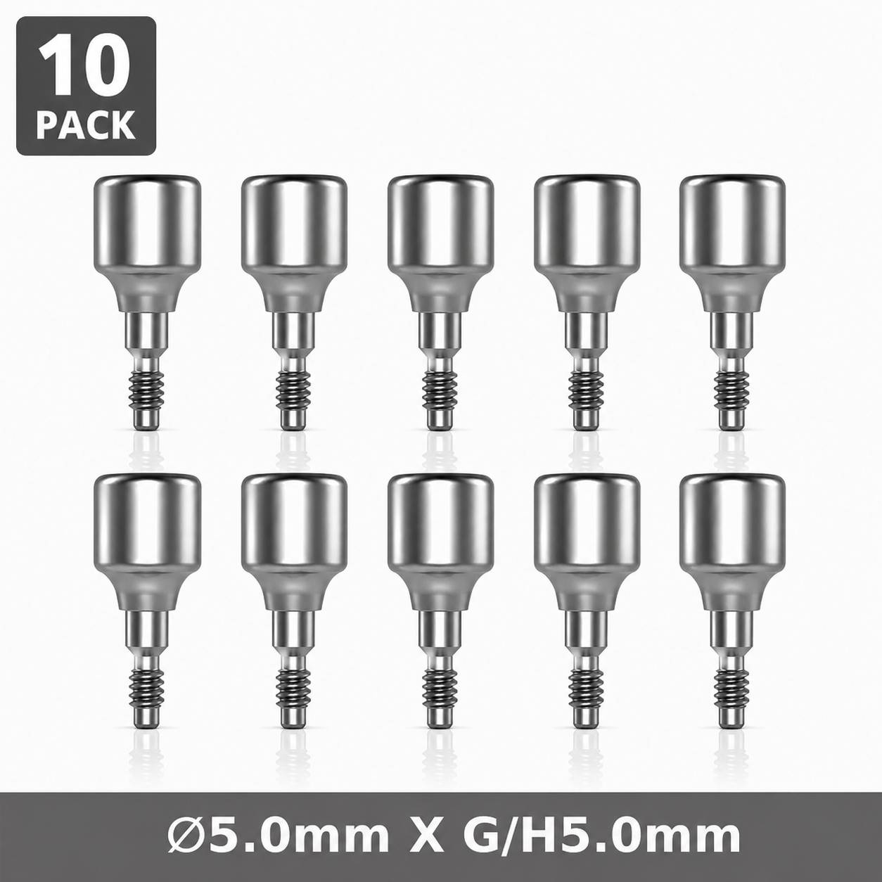 Dentaltech Healing Abutment ∅5.0mm X G/H5.0mm - Nobel Biocare NP Implant Compatible (NOB-NP 36642) (Pack of 10)