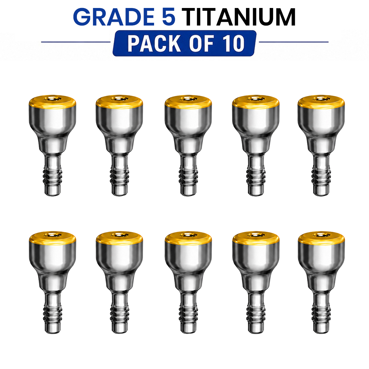 Dentaltech Healing Abutment - Nobel Biocare RP Implant Compatible (Pack of 10)