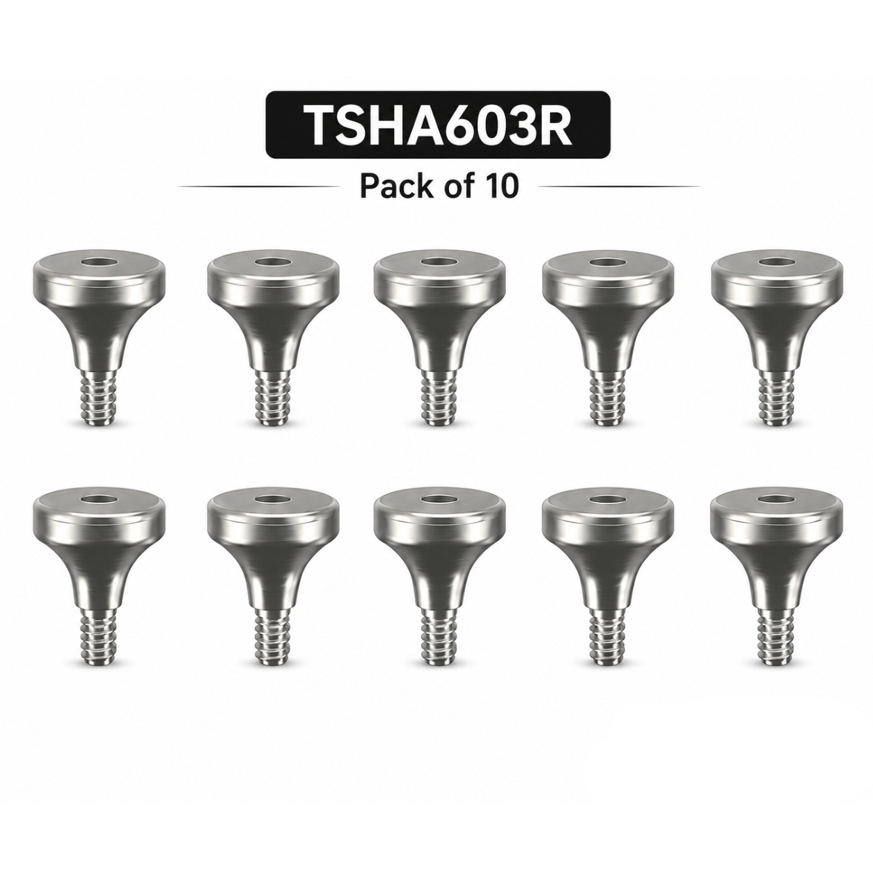 Dentaltech Healing Abutment Regular ∅ 6.0mm X 3.0mm - Osstem | Dentium | DIO | Cowellmedi | Neobiotech | Dentis Implant Compatible (Pack of 10)