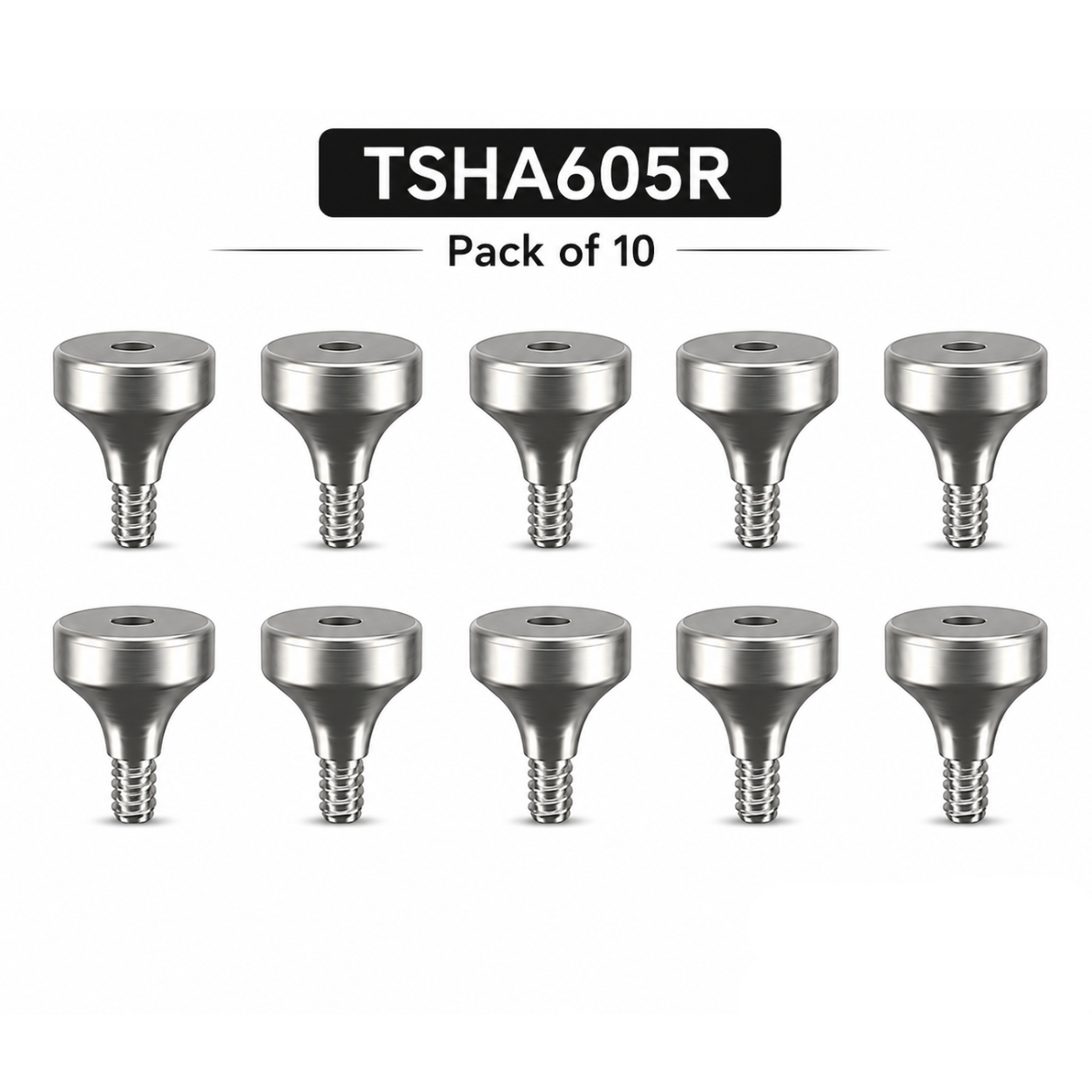 Dentaltech Healing Abutment Regular ∅ 6.0mm X 5.0mm - Osstem | Dentium | DIO | Cowellmedi | Neobiotech | Dentis Implant Compatible (Pack of 10)