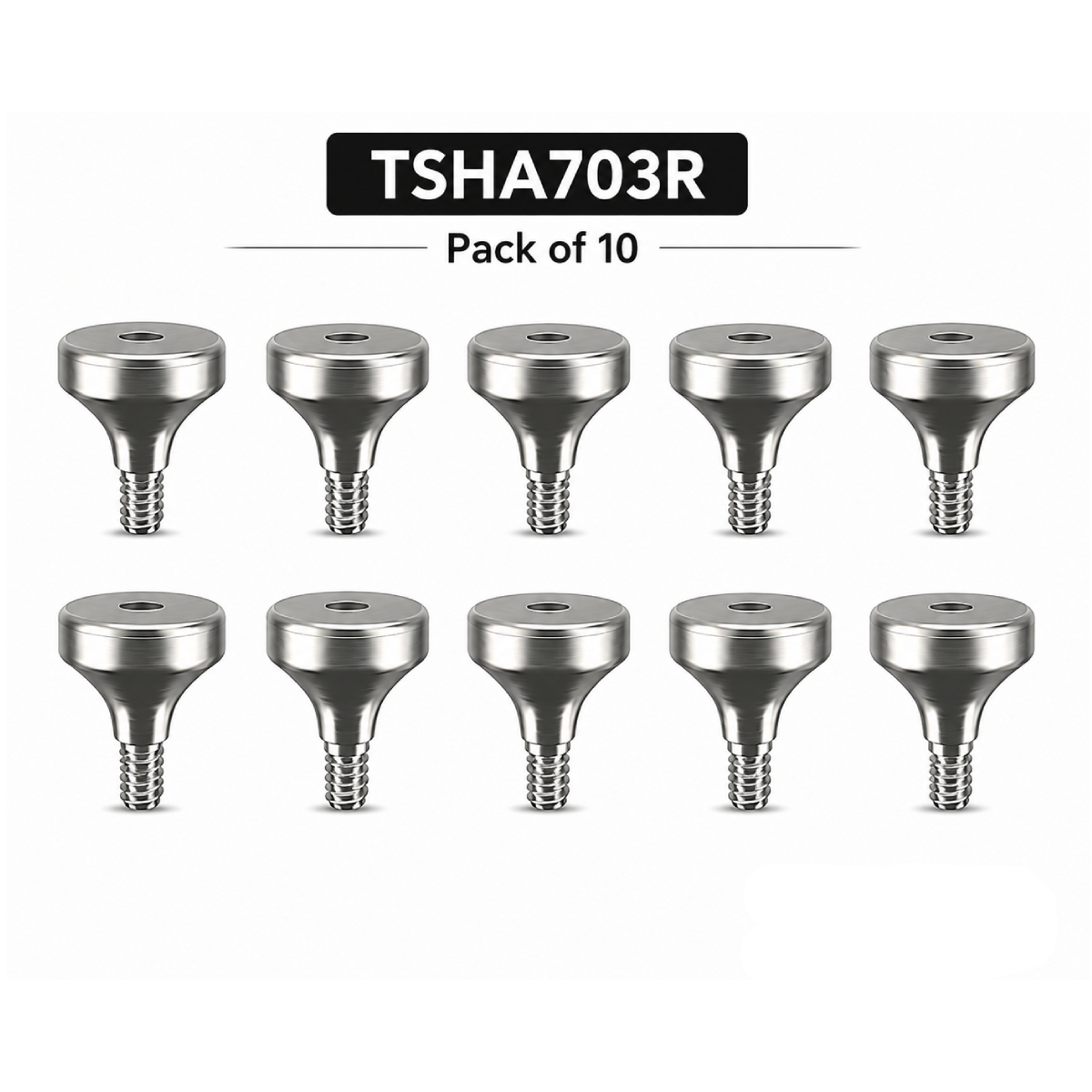 Dentaltech Healing Abutment Regular ∅ 7.0mm X 3.0mm - Osstem | Dentium | DIO | Cowellmedi | Neobiotech | Dentis Implant Compatible (Pack of 10)