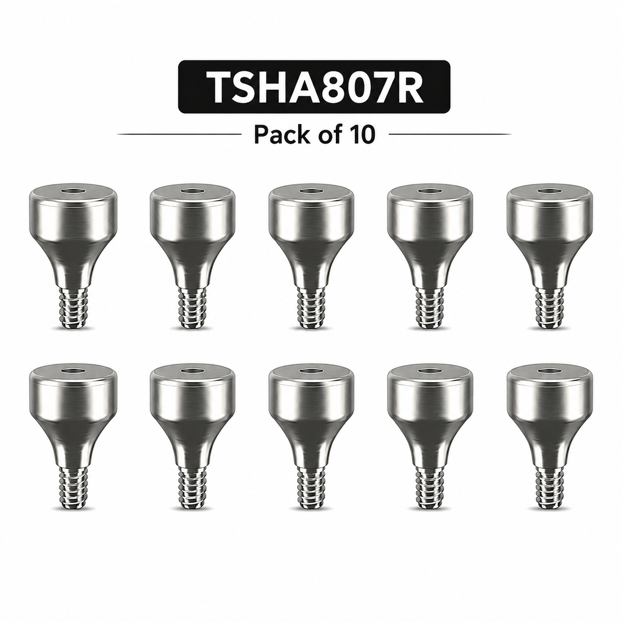 Dentaltech Healing Abutment Regular ∅ 8.0mm X 7.0mm - Osstem | Dentium | DIO | Cowellmedi | Neobiotech | Dentis Implant Compatible (Pack of 10)