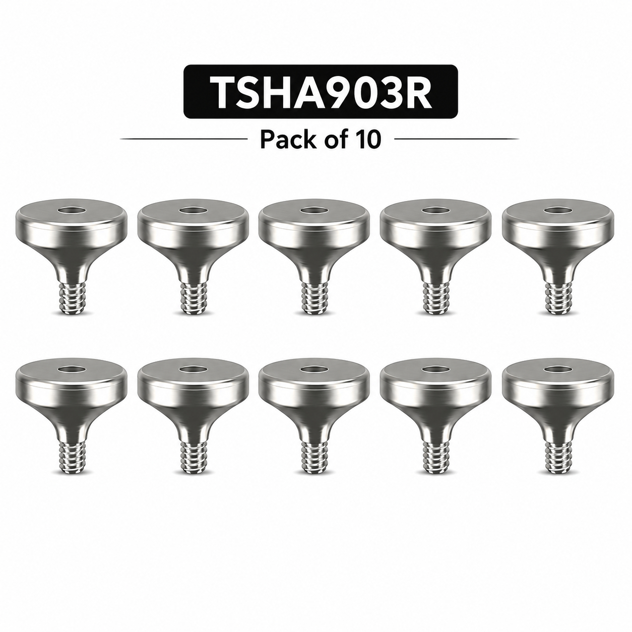 Dentaltech Healing Abutment Regular ∅ 9.0mm X 3.0mm - Osstem | Dentium | DIO | Cowellmedi | Neobiotech | Dentis Implant Compatible (Pack of 10)