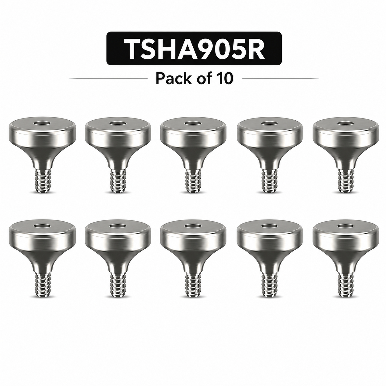 Dentaltech Healing Abutment Regular ∅ 9.0mm X 5.0mm - Osstem | Dentium | DIO | Cowellmedi | Neobiotech | Dentis Implant Compatible (Pack of 10)