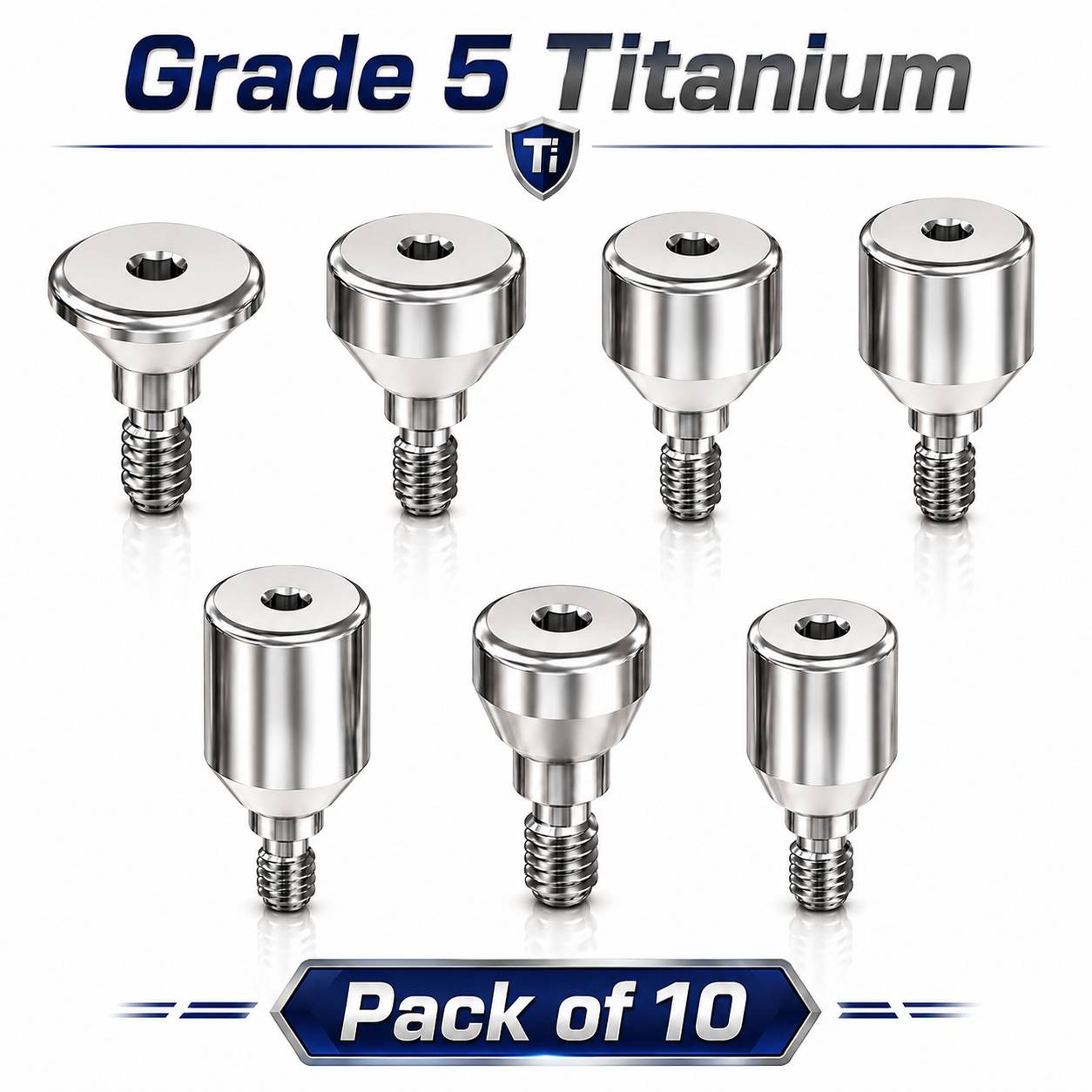Dentaltech Healing Abutment RS - Adin | Noris | MIS | AB Dental Implant Compatible (Pack of 10)