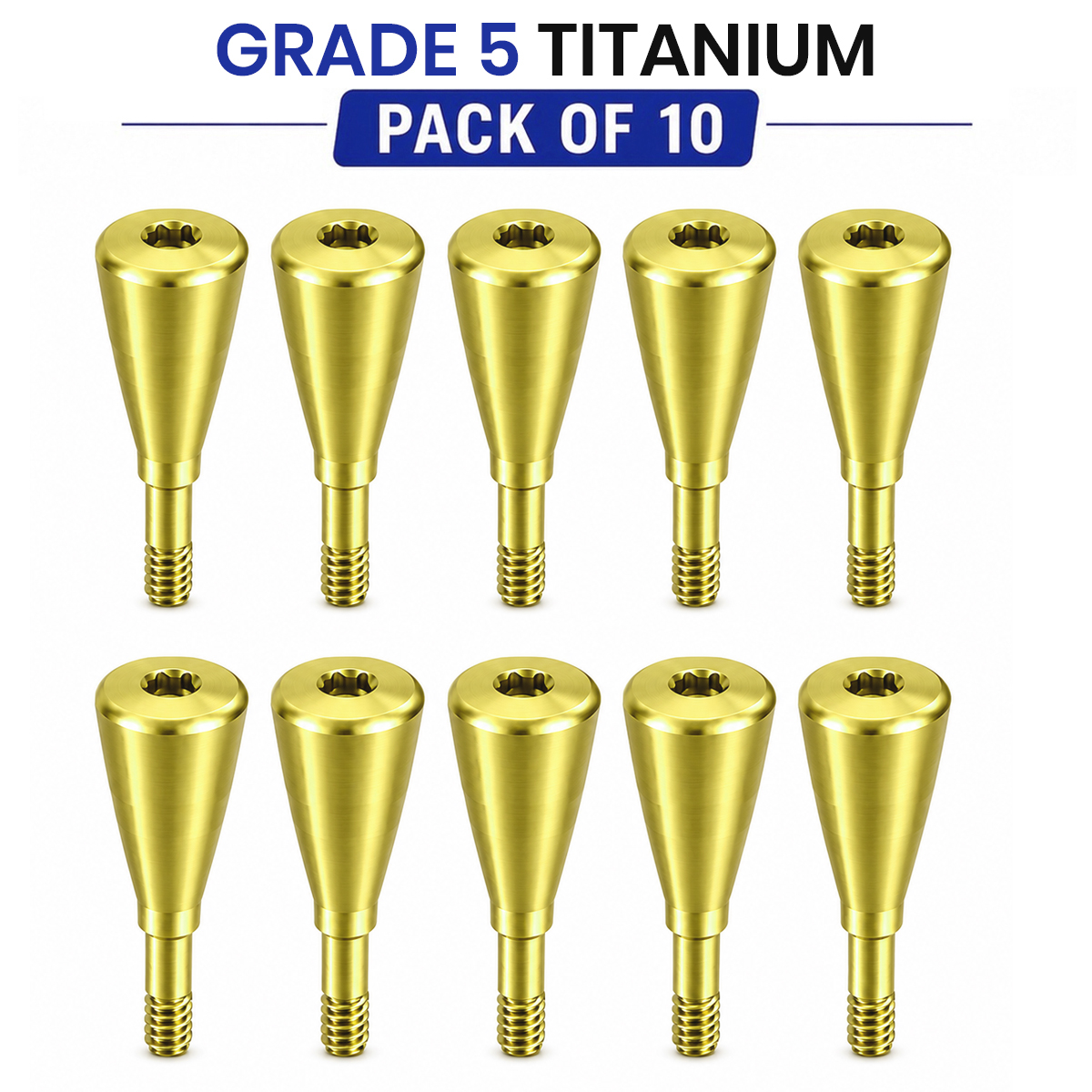 Dentaltech Healing Abutment - Straumann NC Implant Compatible (Pack of 10)